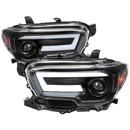 Spec-D Tuning 16-21 TOYOTA TACOMA PROJECTOR HEADLIGHTS, PK  2 2LHP-TAC16JM-SQ-RS
